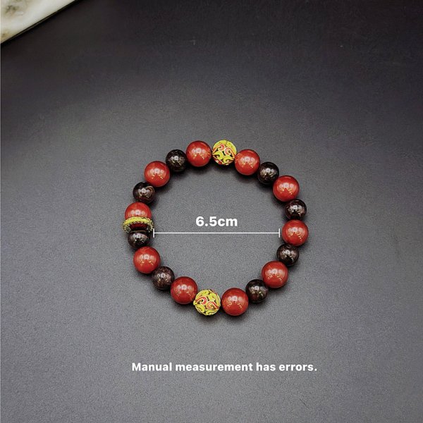 21pcs Natural garnet and red agate bead bracelet-Conveyor brings confidence